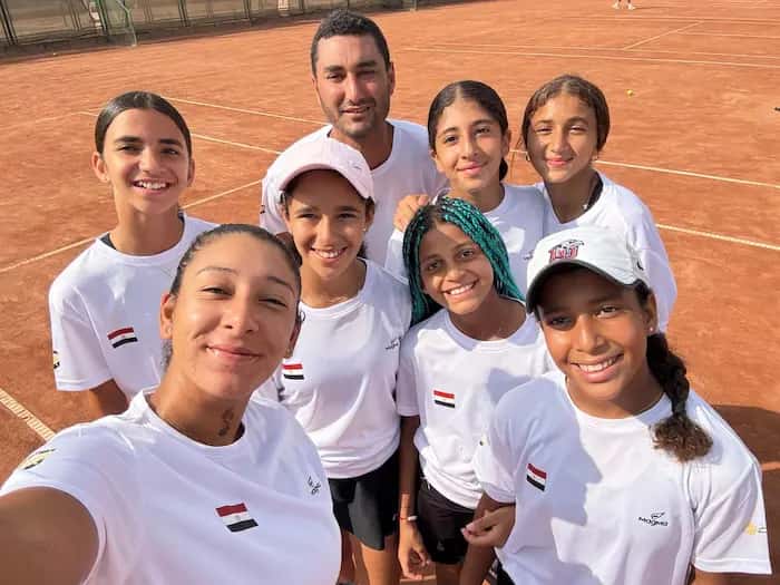 أمنية أحمد سمرة مع منتخب مصر للتنس