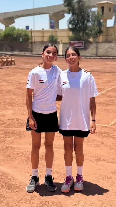 أمنية أحمد سمرة مع منتخب مصر للتنس